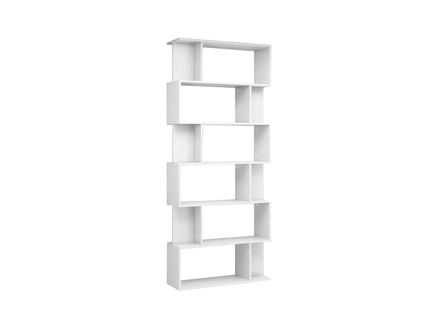 Librería/Separador de ambientes Blanco Brillo 80x24x192 cm