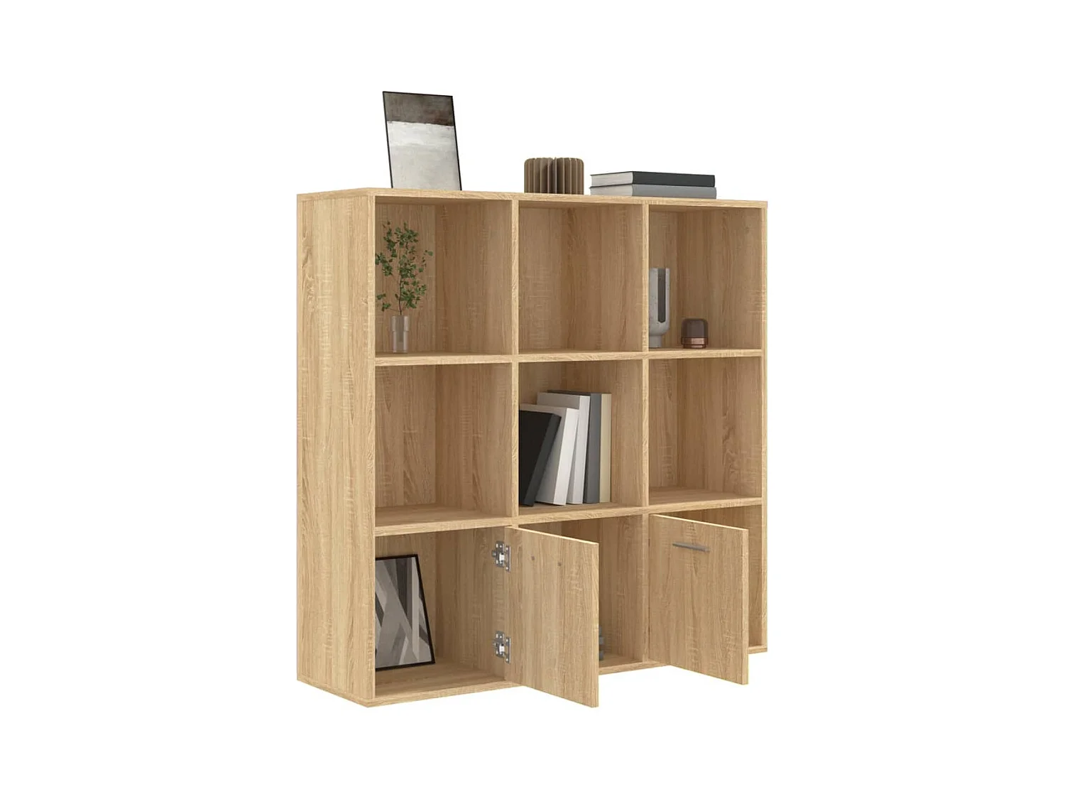 Bibliothèque Chêne sonoma 98x30x98 cm Bois d’ingénierie