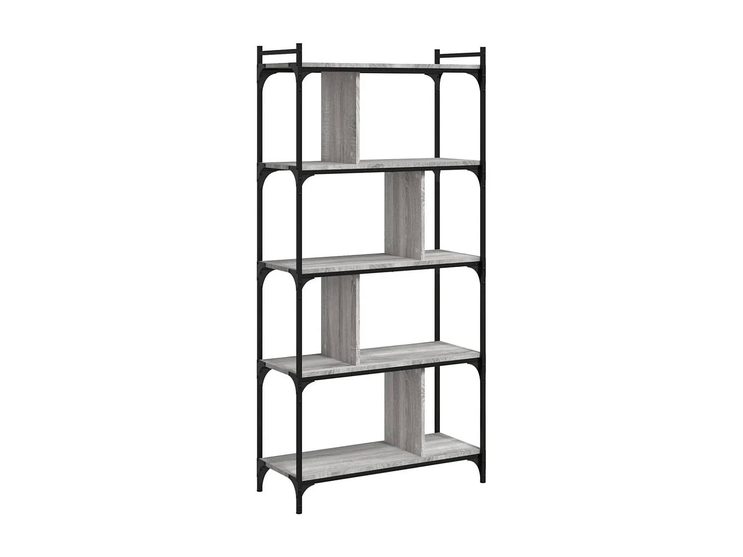 Librería Sonoma de 5 niveles, gris, 76x32x158 cm