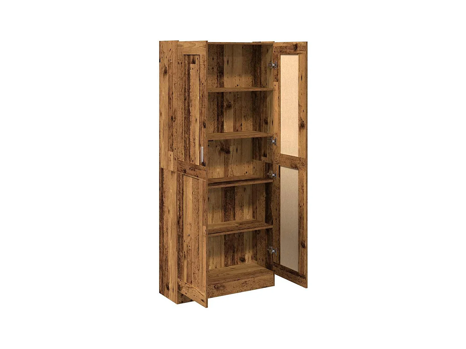 Buffet haut vieux bois 82,5x30,5x185 cm bois d'ingénierie