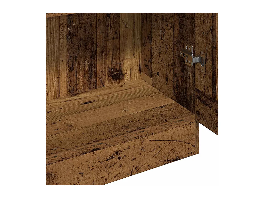 Buffet haut vieux bois 82,5x30,5x185 cm bois d'ingénierie