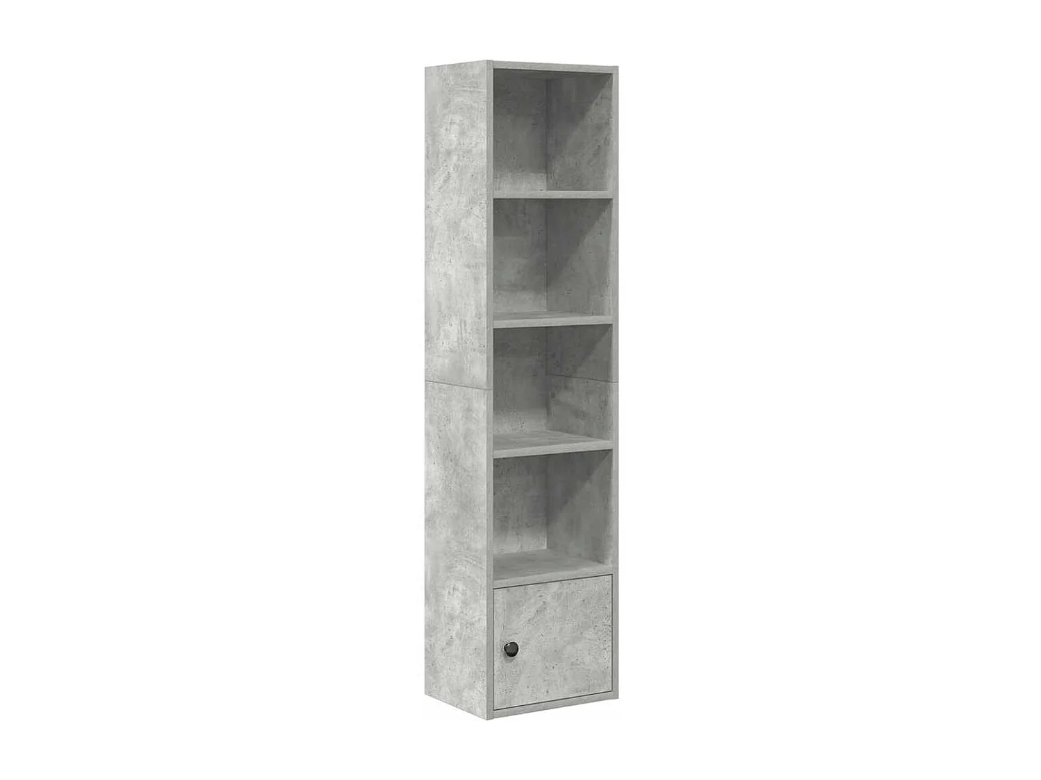 Bibliothèque gris béton 31x24x127 cm bois d'ingénierie