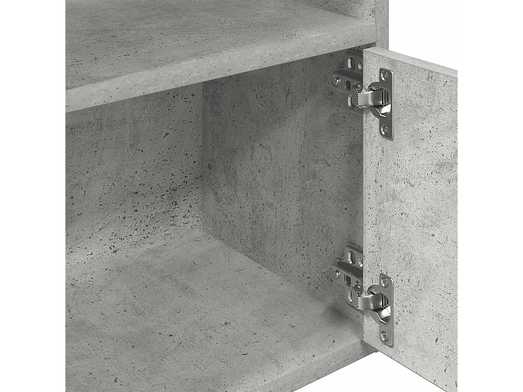 Bibliothèque gris béton 31x24x127 cm bois d'ingénierie