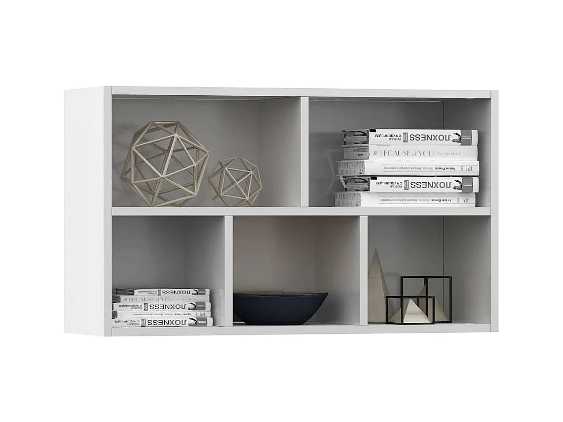 Bibliothèque/Buffet Blanc 50x25x80 cm Bois d’ingénierie