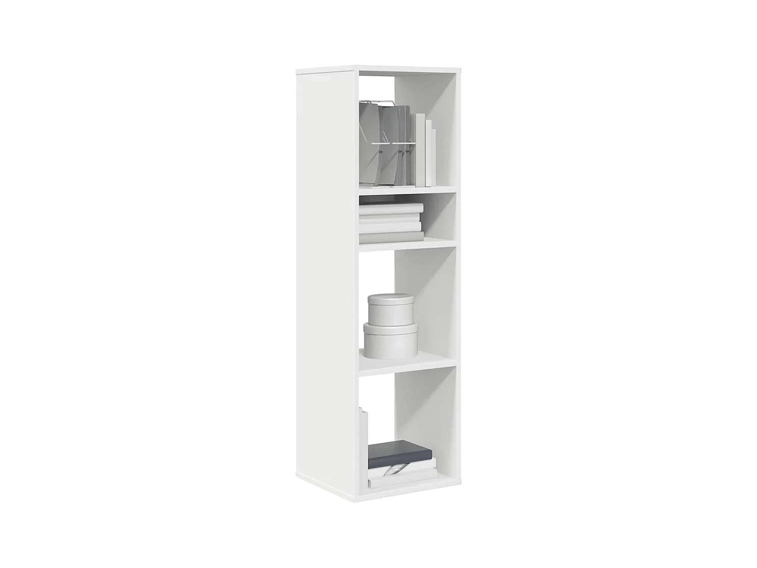 Libreria bianca 34x31x112 cm in legno ingegnerizzato