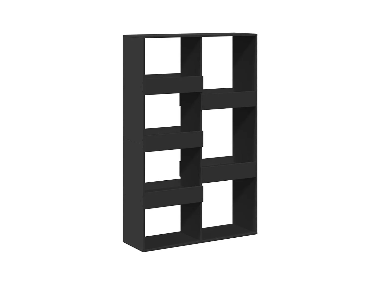 Parete divisoria nera 100x33x155,5 cm in legno ingegnerizzato