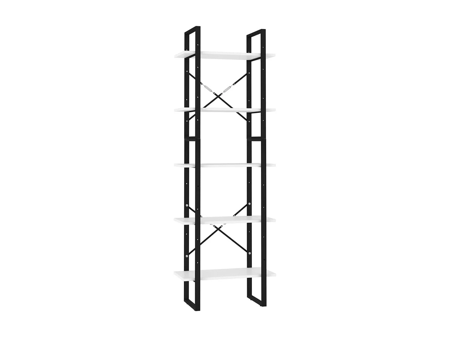 Libreria a 5 ripiani Bianca 60x30x175 cm Legno ingegnerizzato