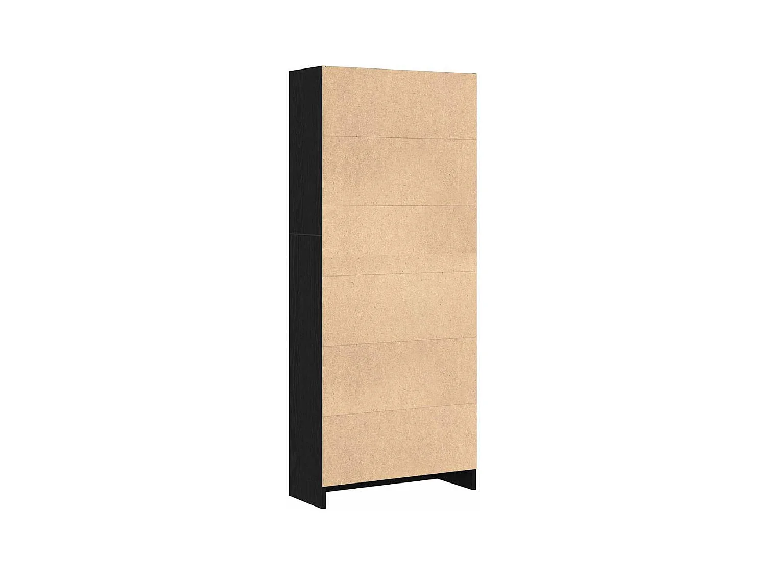 Bibliothèque en chêne noir - 60 x 24 x 143 cm - En bois reconstitué