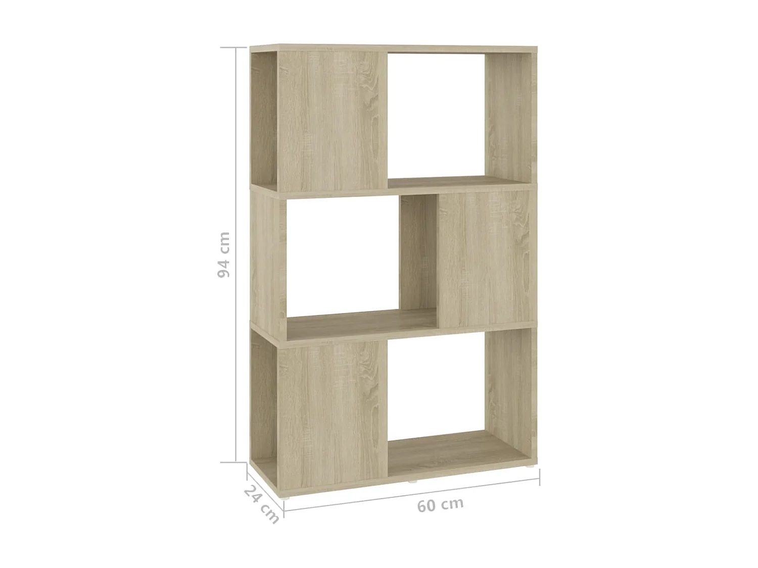 Bibliothèque/Séparateur de pièce Chêne Sonoma 60x24x94 cm