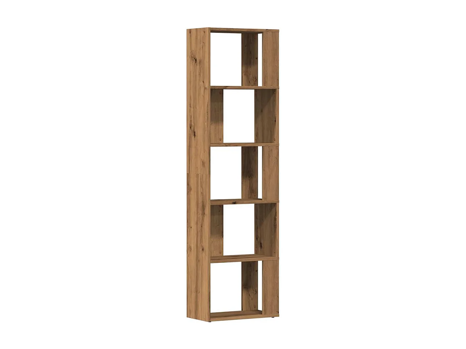 Bibliothèque chêne artisanal 45x24x159 cm bois d'ingénierie