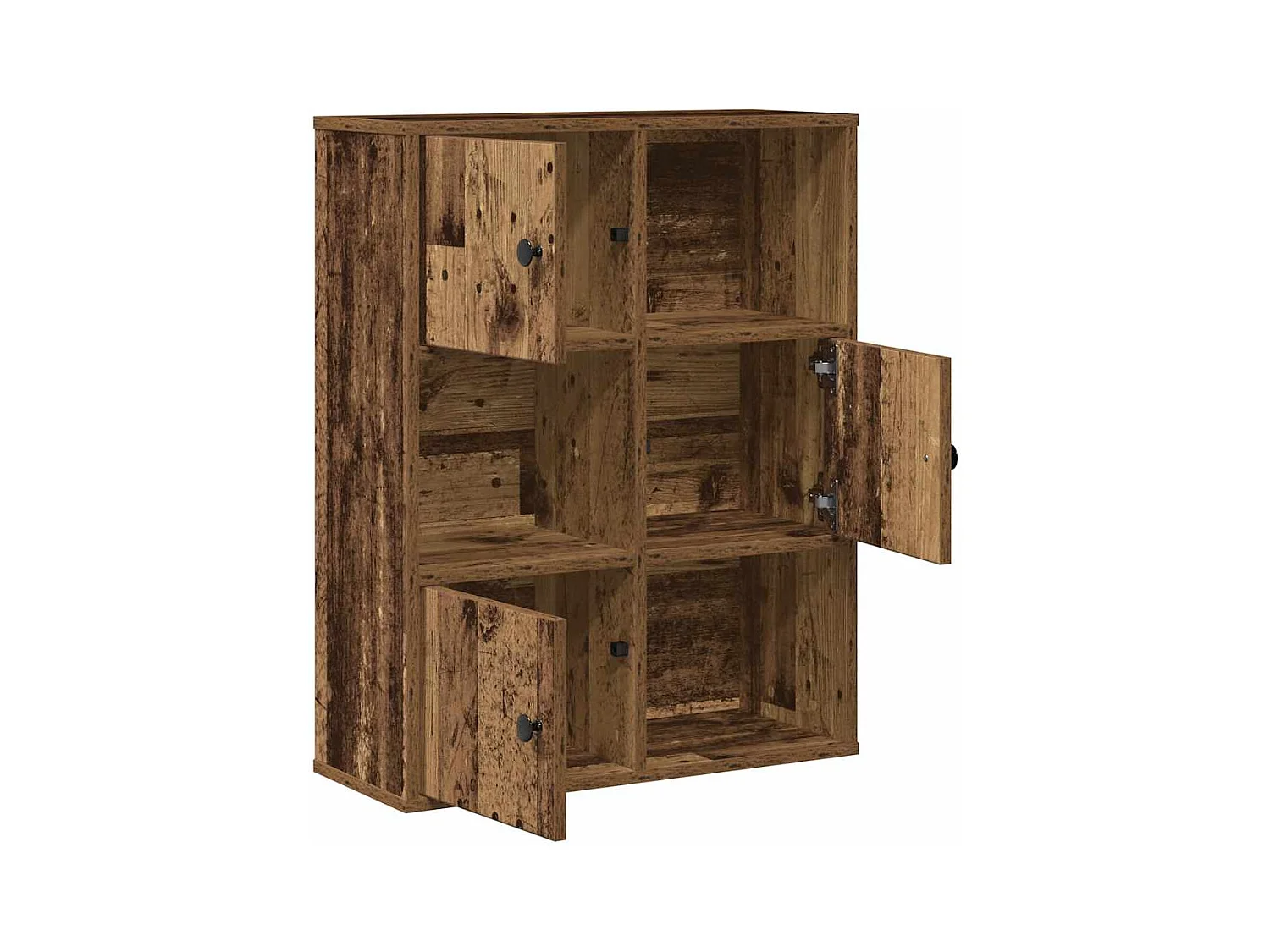 Bibliothèque vieux bois 60x24x76,5 cm bois d'ingénierie