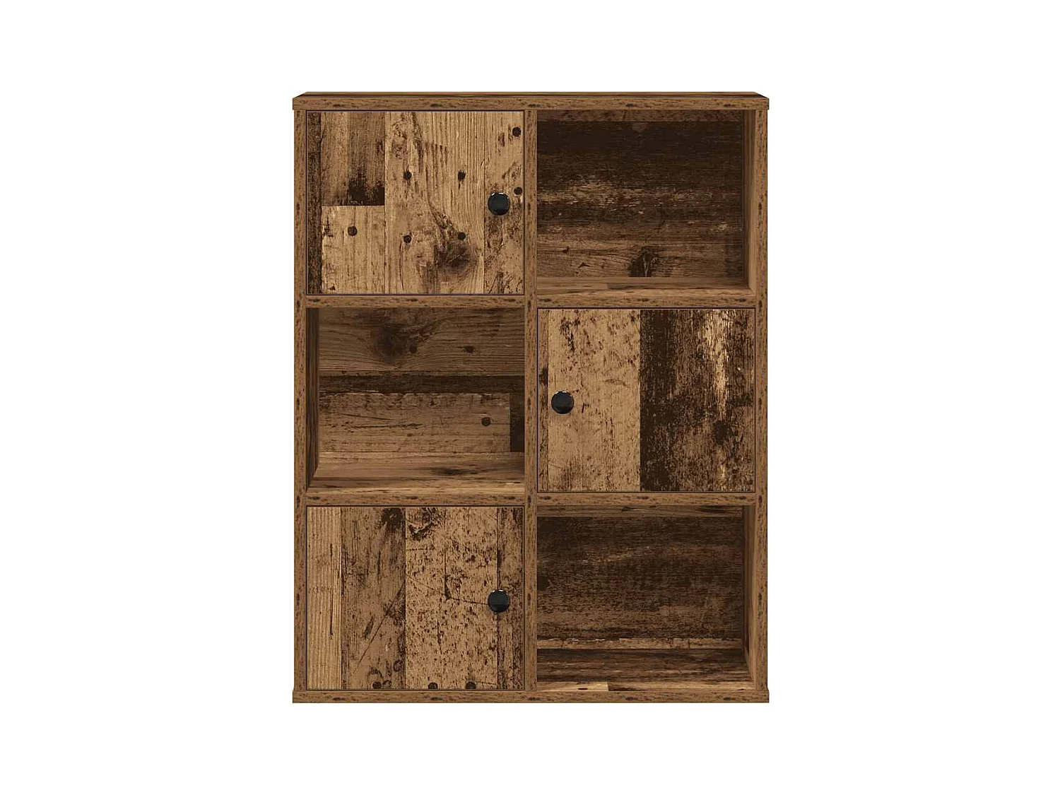 Bibliothèque vieux bois 60x24x76,5 cm bois d'ingénierie