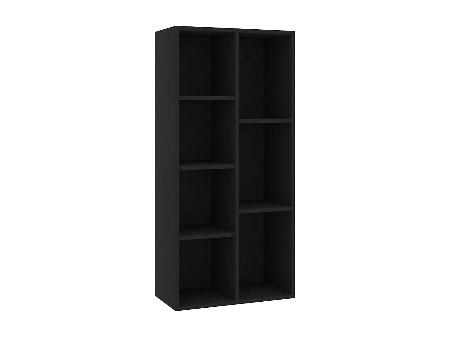 Bibliothèque Noir 50x25x106 cm Bois d'ingénierie