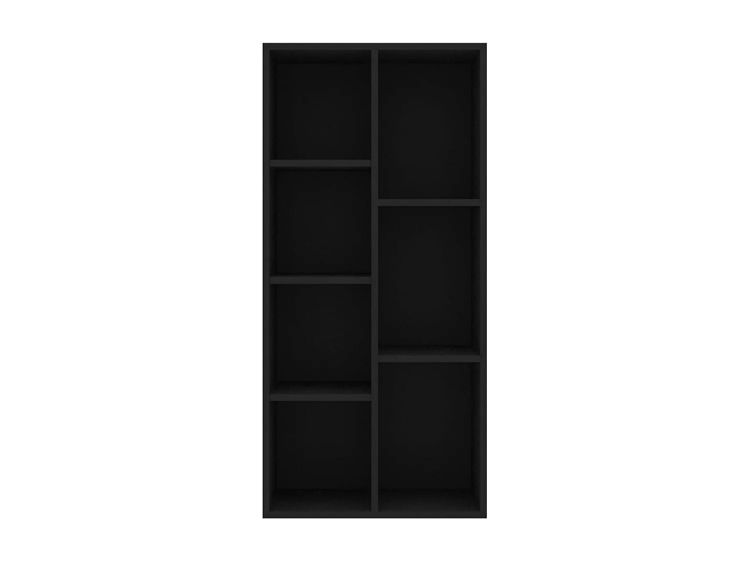 Bibliothèque Noir 50x25x106 cm Bois d'ingénierie