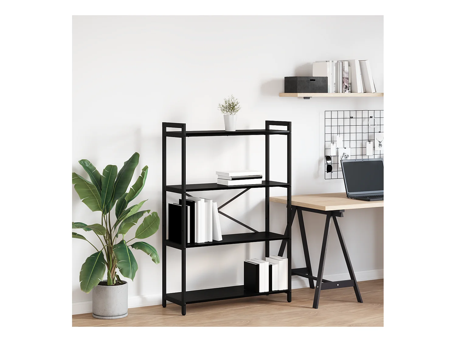 Librería de roble negro 80 x 30 x 118 cm Madera de ingeniería
