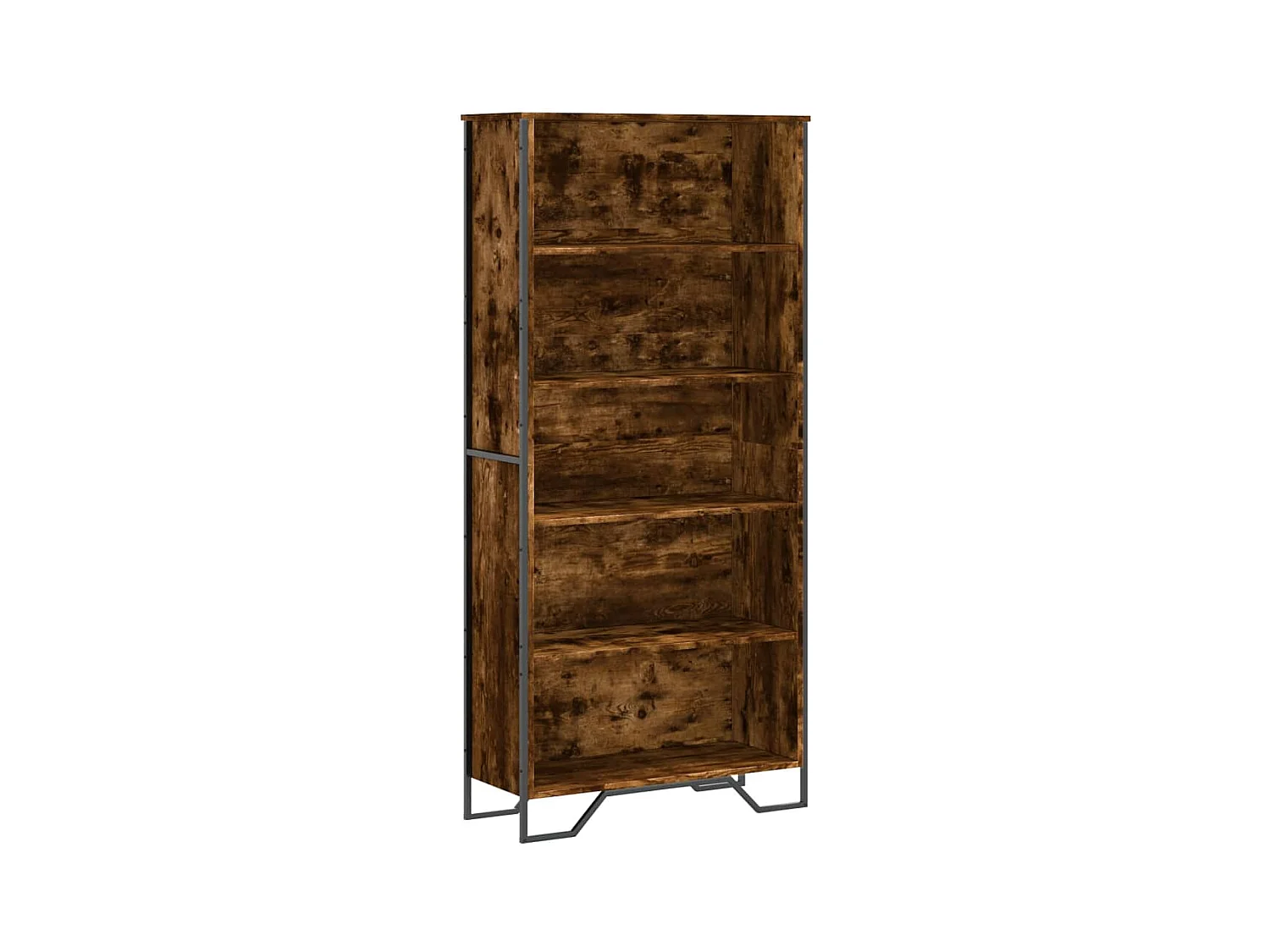 Gerookte eikenhouten boekenkast 80x31x169 cm bewerkt hout