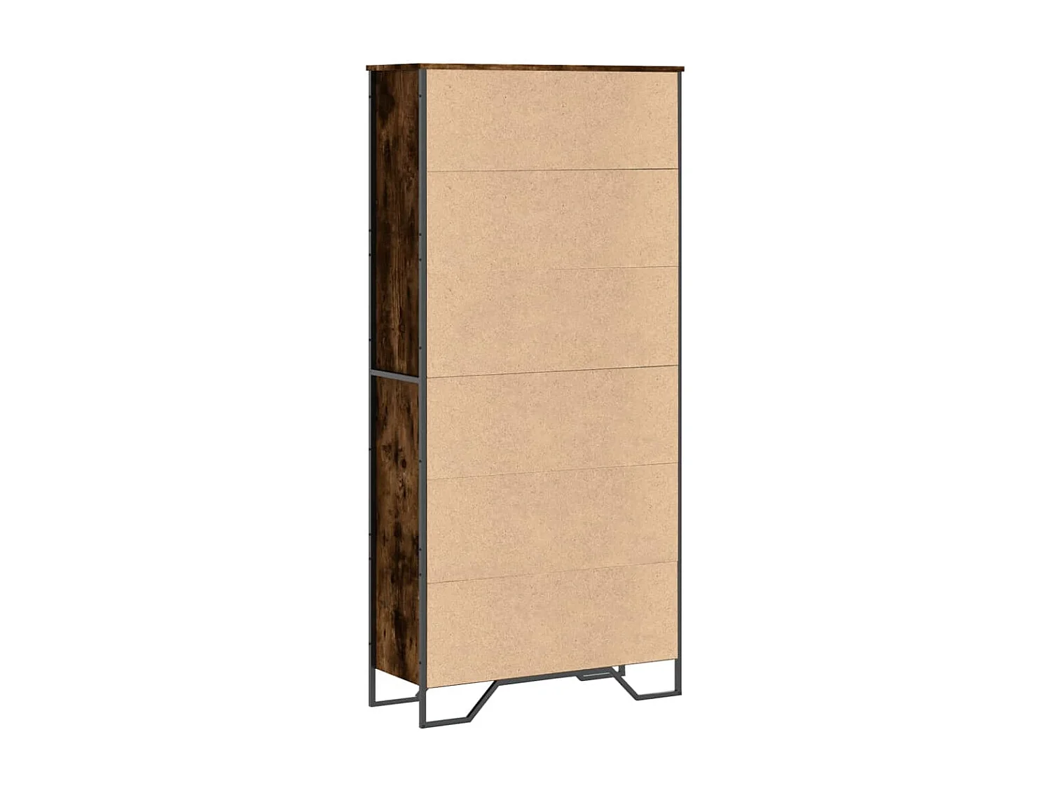 Gerookte eikenhouten boekenkast 80x31x169 cm bewerkt hout