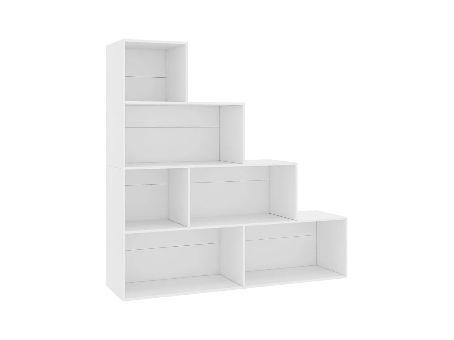 Libreria/Pareti divisorie bianche 155x24x160 cm in legno ingegnerizzato