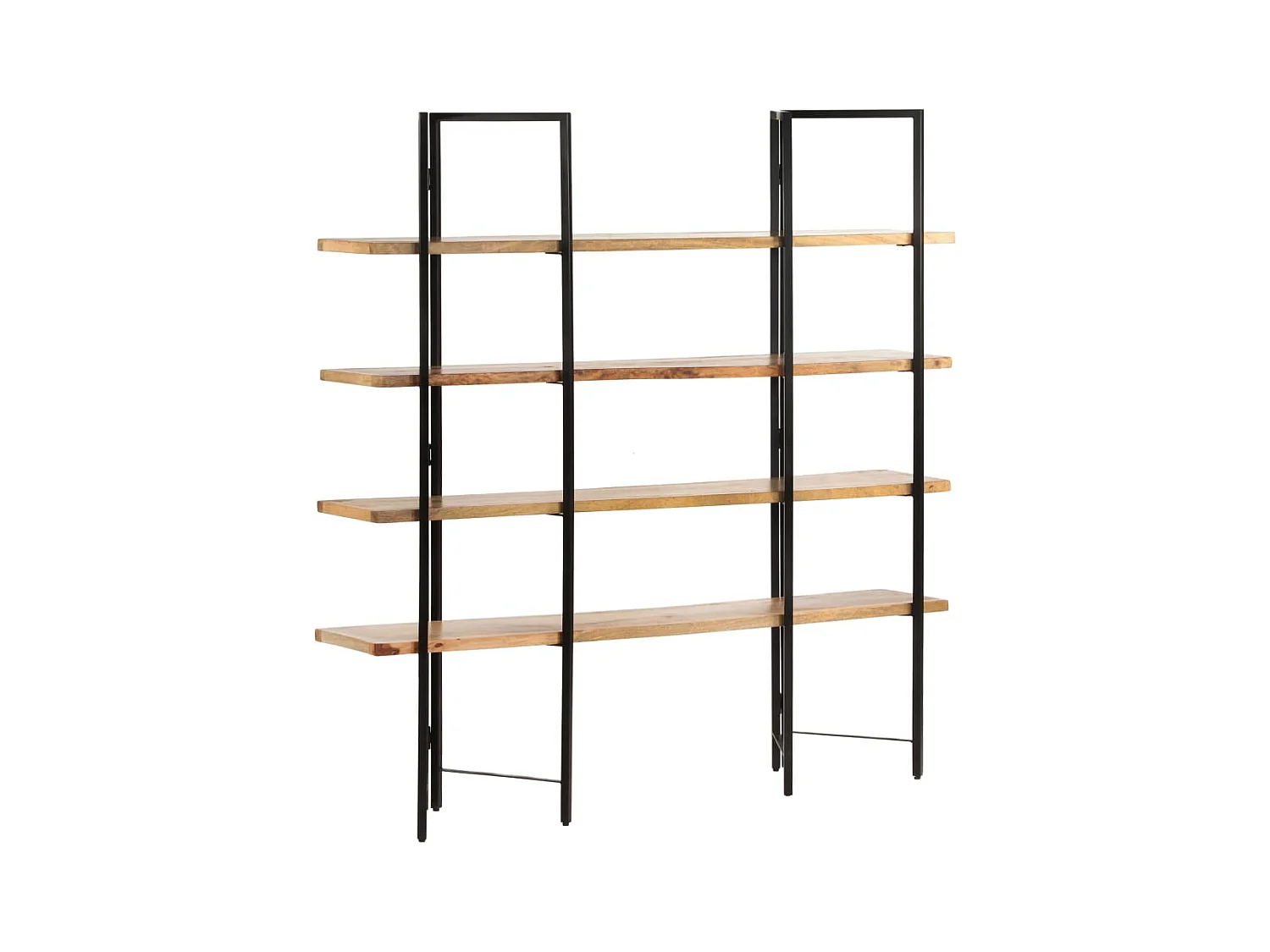 Bibliothèque à 4 niveaux 160x35x160 cm Bois de manguier massif