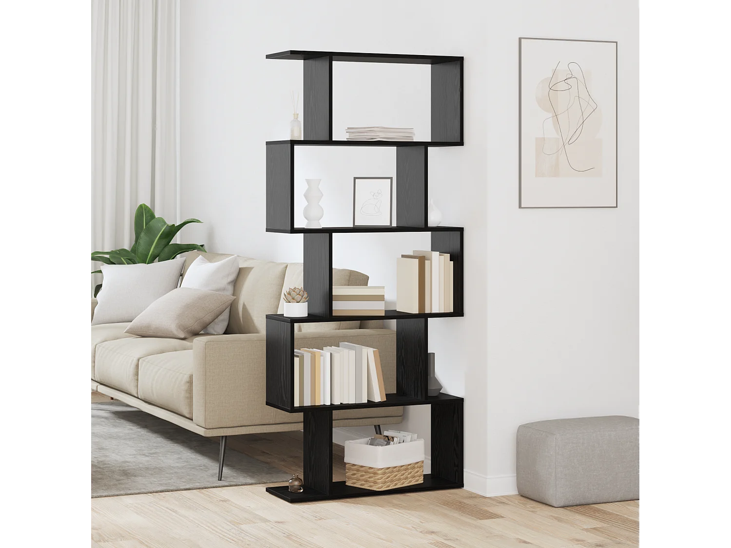 Bibliothèque Marron 70 x 24 x 161cm Bois d'ingénierie