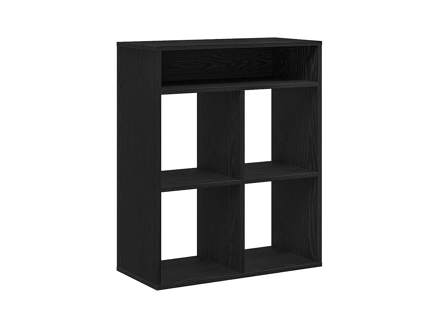 Bibliothèque noir 66x31x80 cm bois d'ingénierie