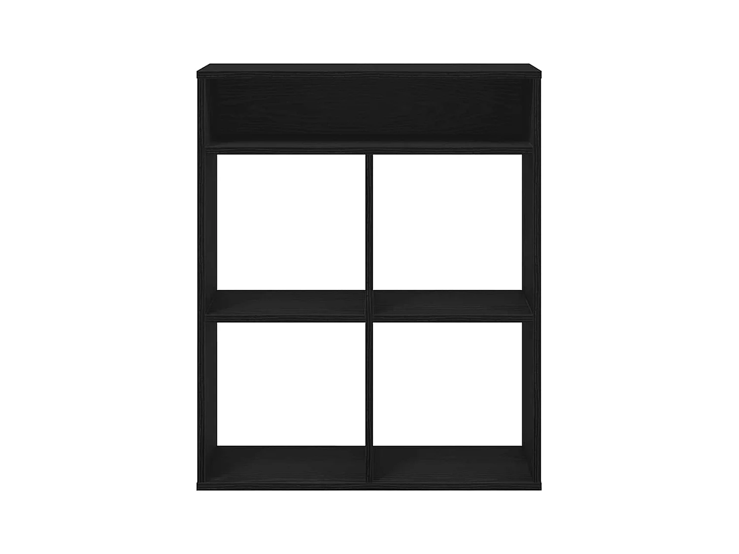 Bibliothèque noir 66x31x80 cm bois d'ingénierie