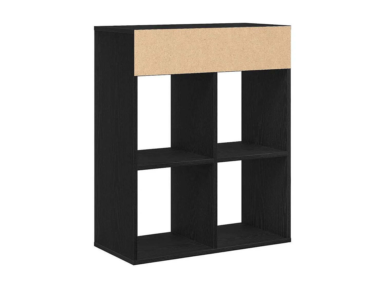 Bibliothèque noir 66x31x80 cm bois d'ingénierie