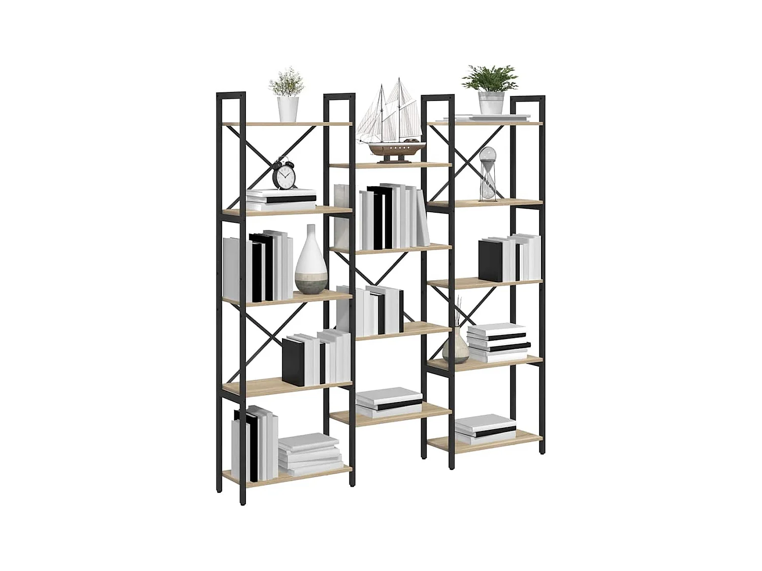 Estante de roble Sonoma 156 x 25 x 167,5 cm Madera de ingeniería