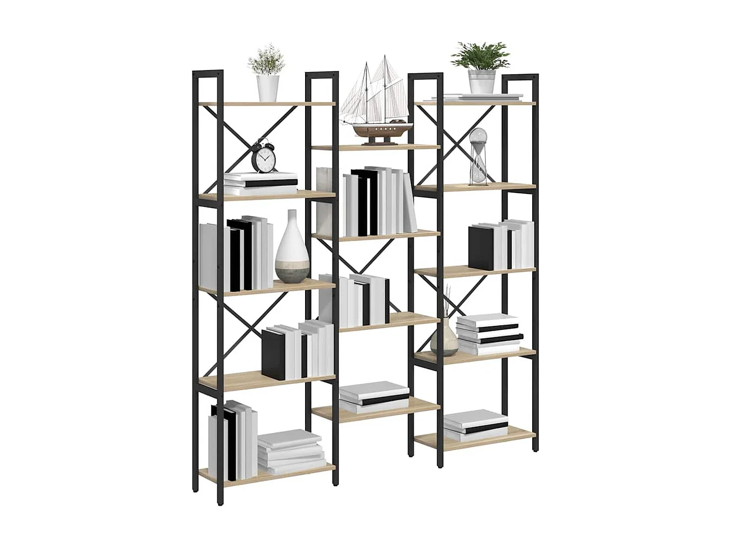 Étagère Chêne sonoma 156 x 25 x 167.5 cm Bois d'ingénierie