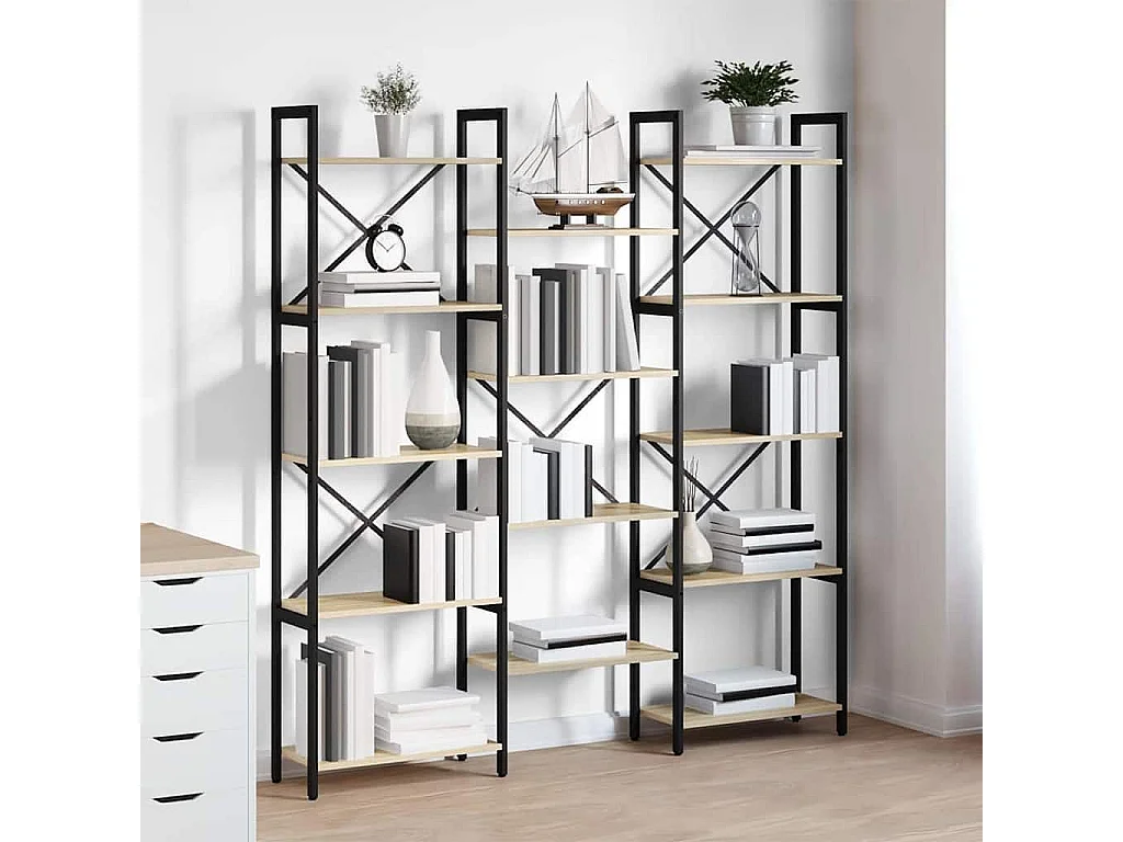 Étagère Chêne sonoma 156 x 25 x 167.5 cm Bois d'ingénierie