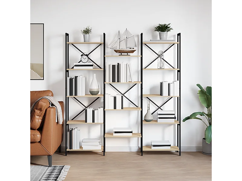 Estante de roble Sonoma 156 x 25 x 167,5 cm Madera de ingeniería