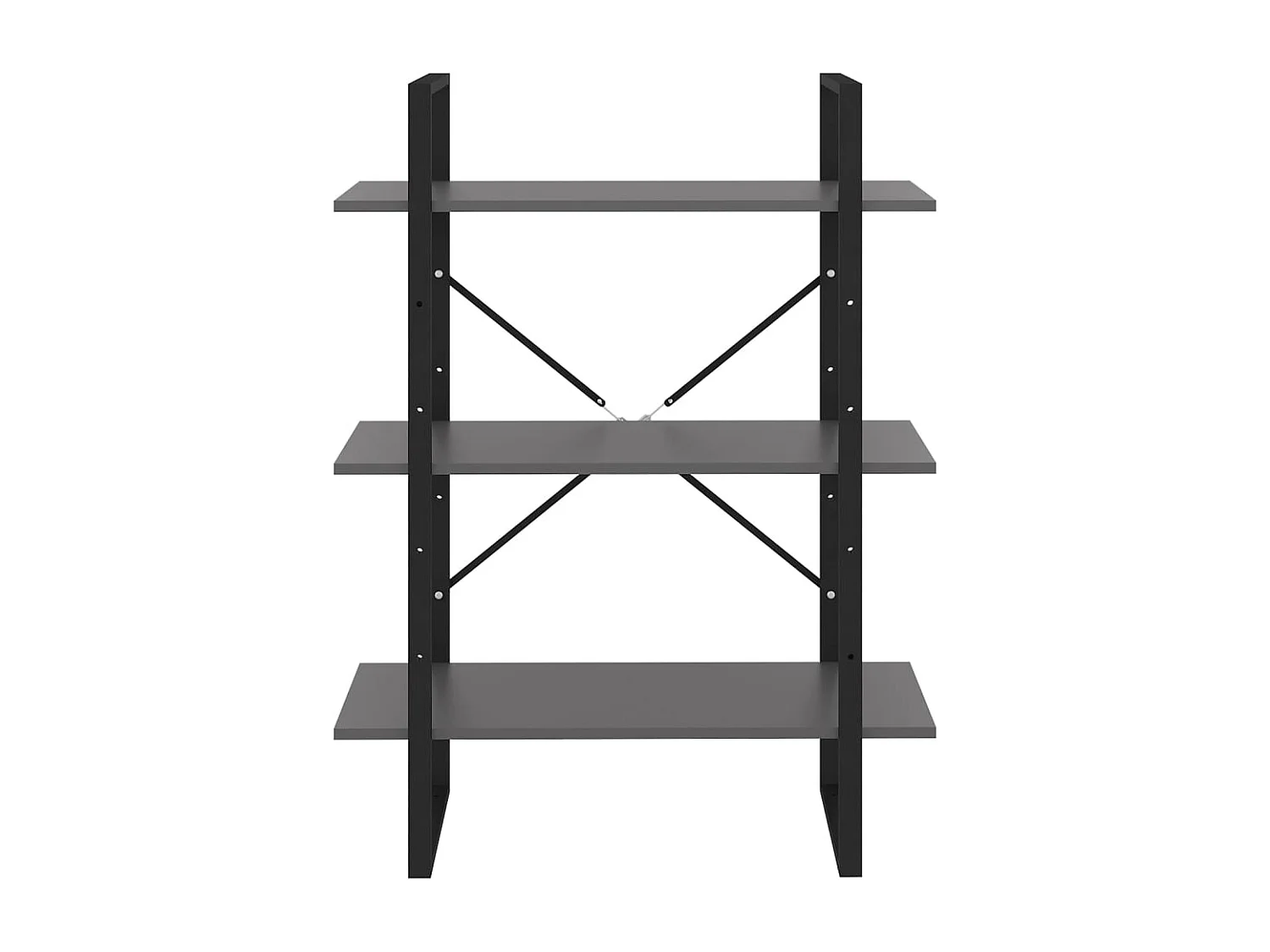 Bibliothèque gris 80x30x105 cm bois d'ingénierie