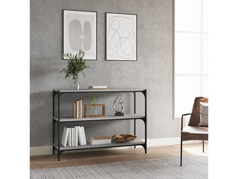 Sonoma boekenkast grijs 100x33x70,5 cm Technisch hout staal