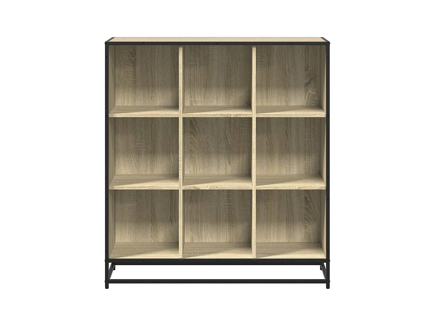 Bibliothèque chêne sonoma 97,5x33x107,5cm bois ingénierie métal