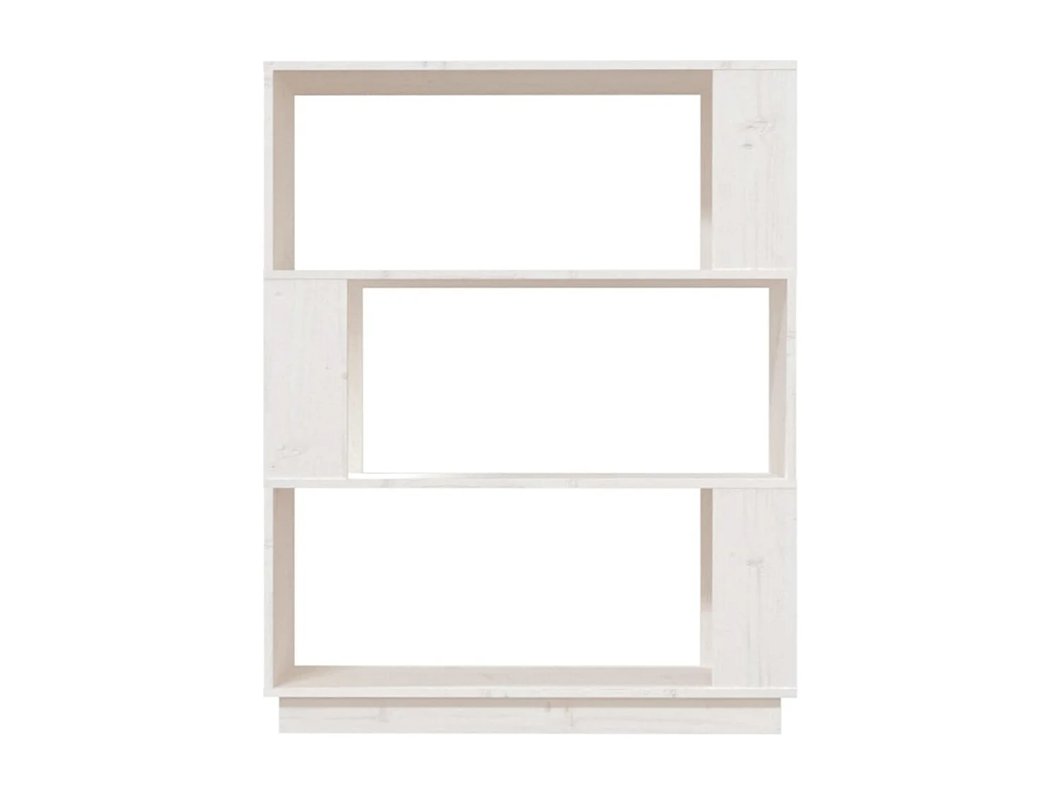 Bibliothèque/Séparateur de pièce Blanc 80x25x101 cm Pin massif