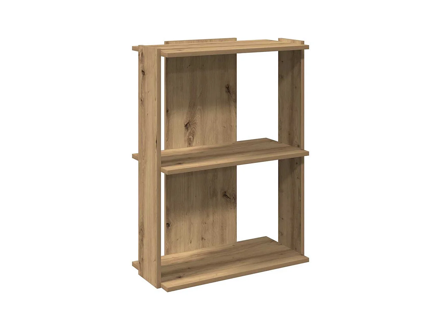 3-laags boekenkast, handgemaakt eikenhout, 60x30x80 cm