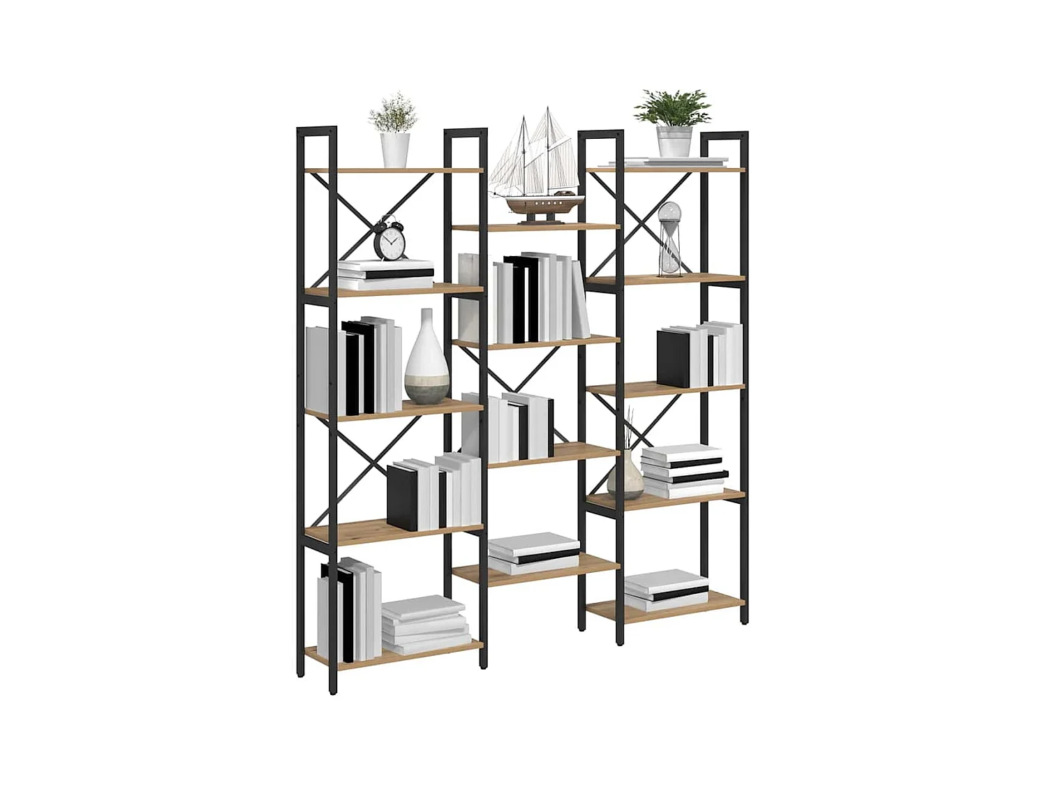 Étagère chêne artisanal 156 x 25 x 167.5 cm Bois d'ingénierie