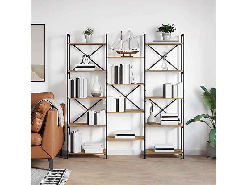 Mensola in rovere realizzata a mano 156 x 25 x 167,5 cm Legno ingegnerizzato