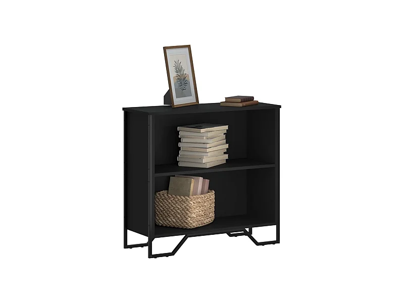 Zwarte boekenkast 80x31x74,5 cm bewerkt hout