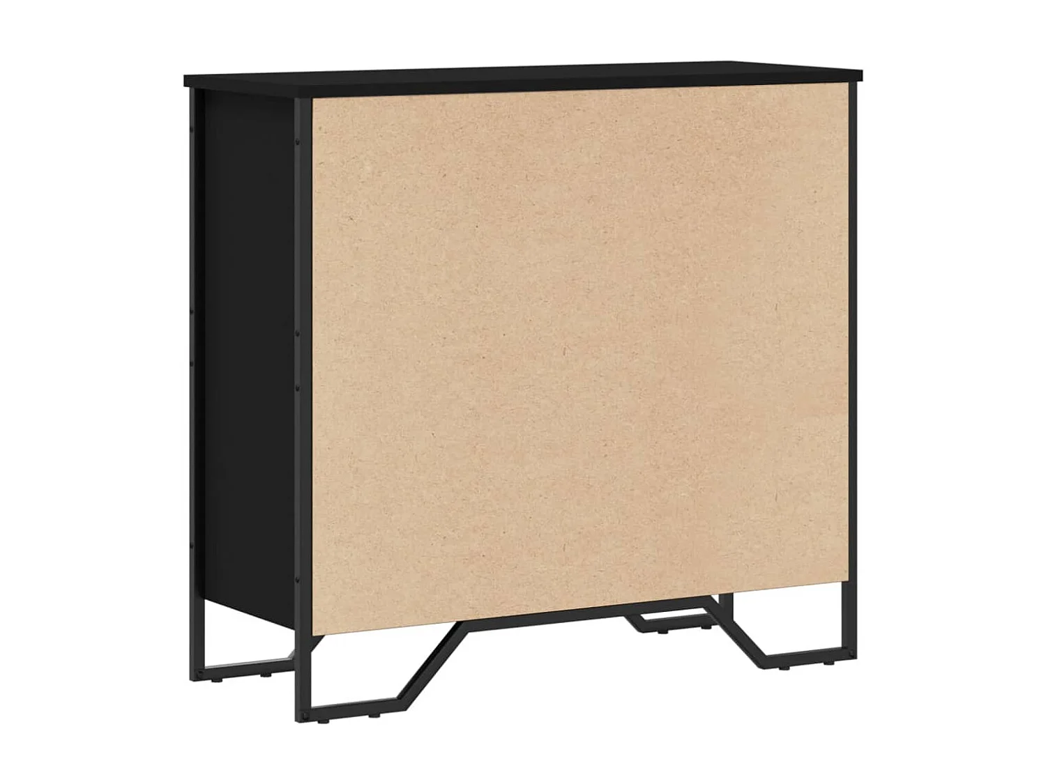 Librería negra 80x31x74,5 cm madera contrachapada