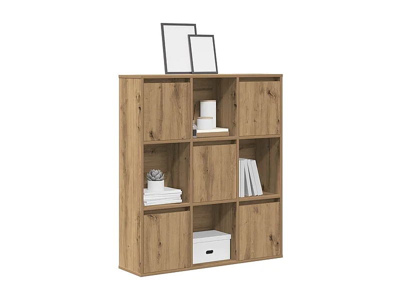 Bibliothèque chêne artisanal 89x24x101,5 cm bois d'ingénierie