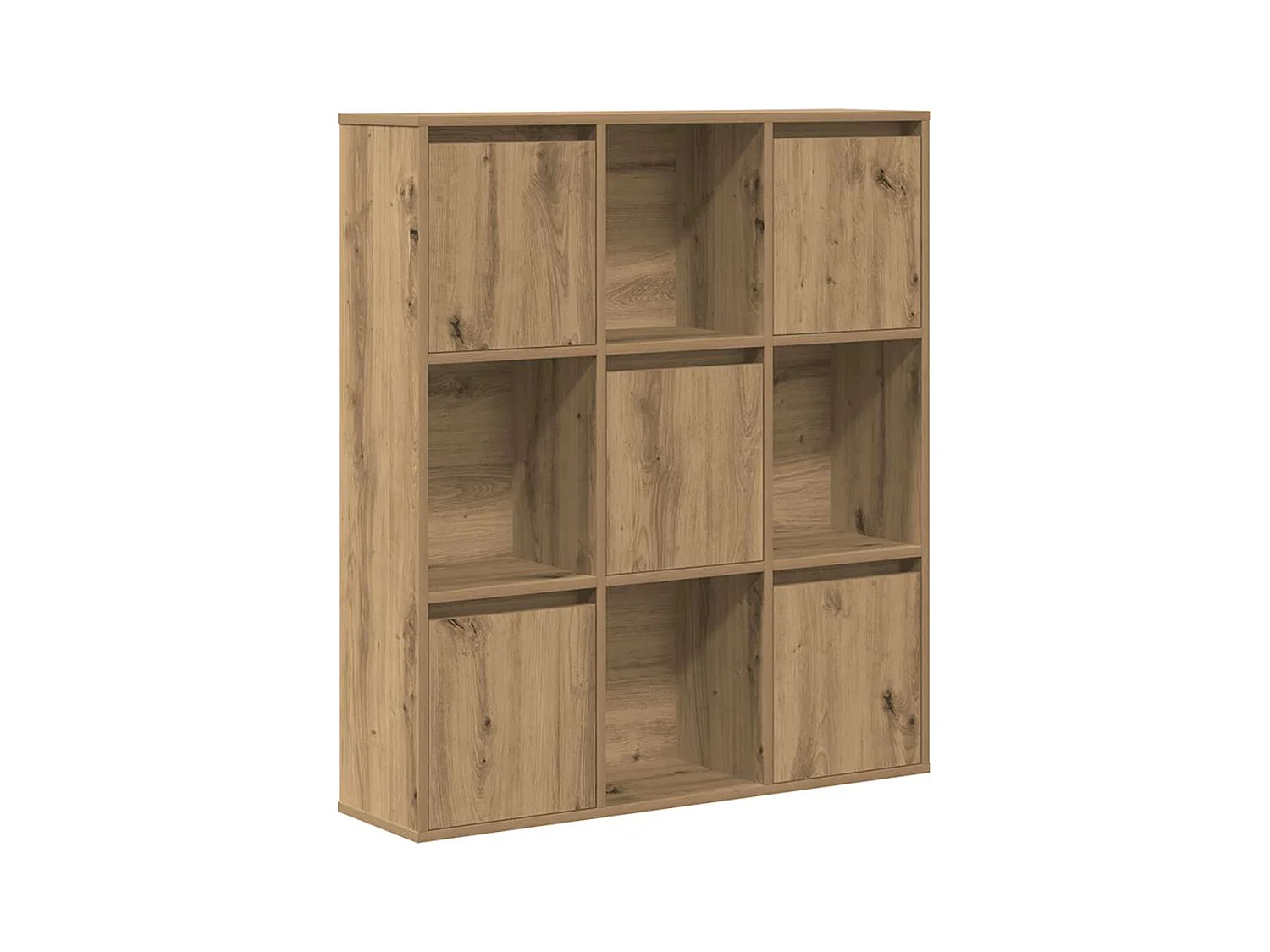 Bibliothèque chêne artisanal 89x24x101,5 cm bois d'ingénierie