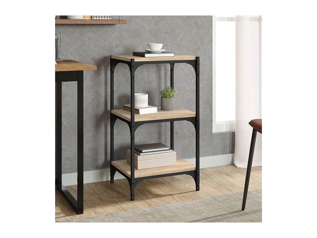 Bibliothèque Chêne Sonoma 40x33x70,5 cm Bois d'ingénierie acier
