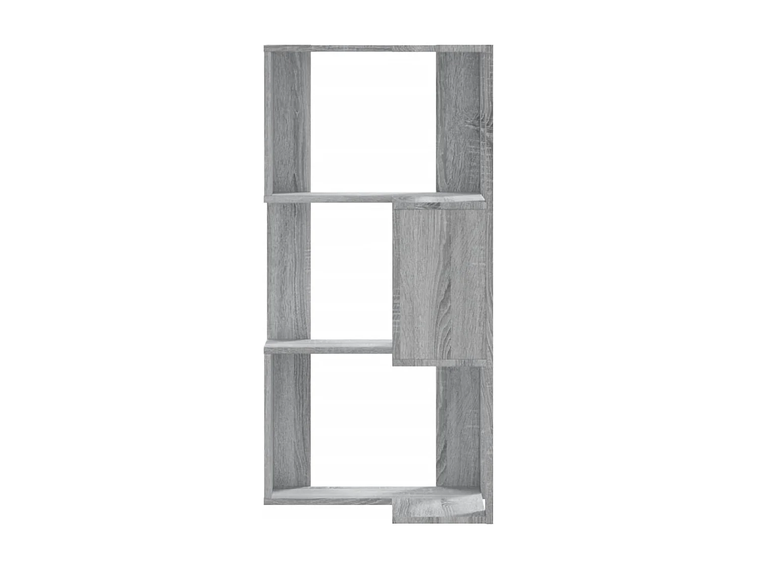 Libreria angolare a 3 ripiani in legno ingegnerizzato Sonoma Gray