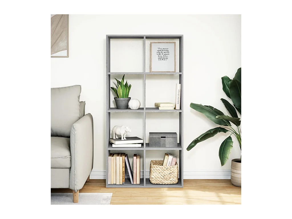 Estante separador de ambientes Sonoma gris 69,5 x 29 x 137,5 cm