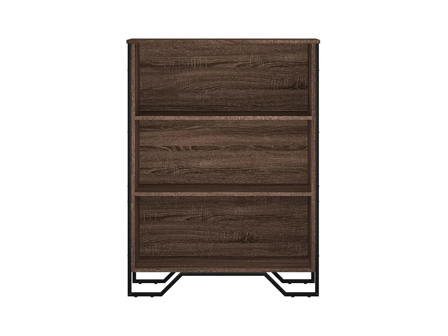 Bruine eikenhouten boekenkast 80x31x106 cm bewerkt hout