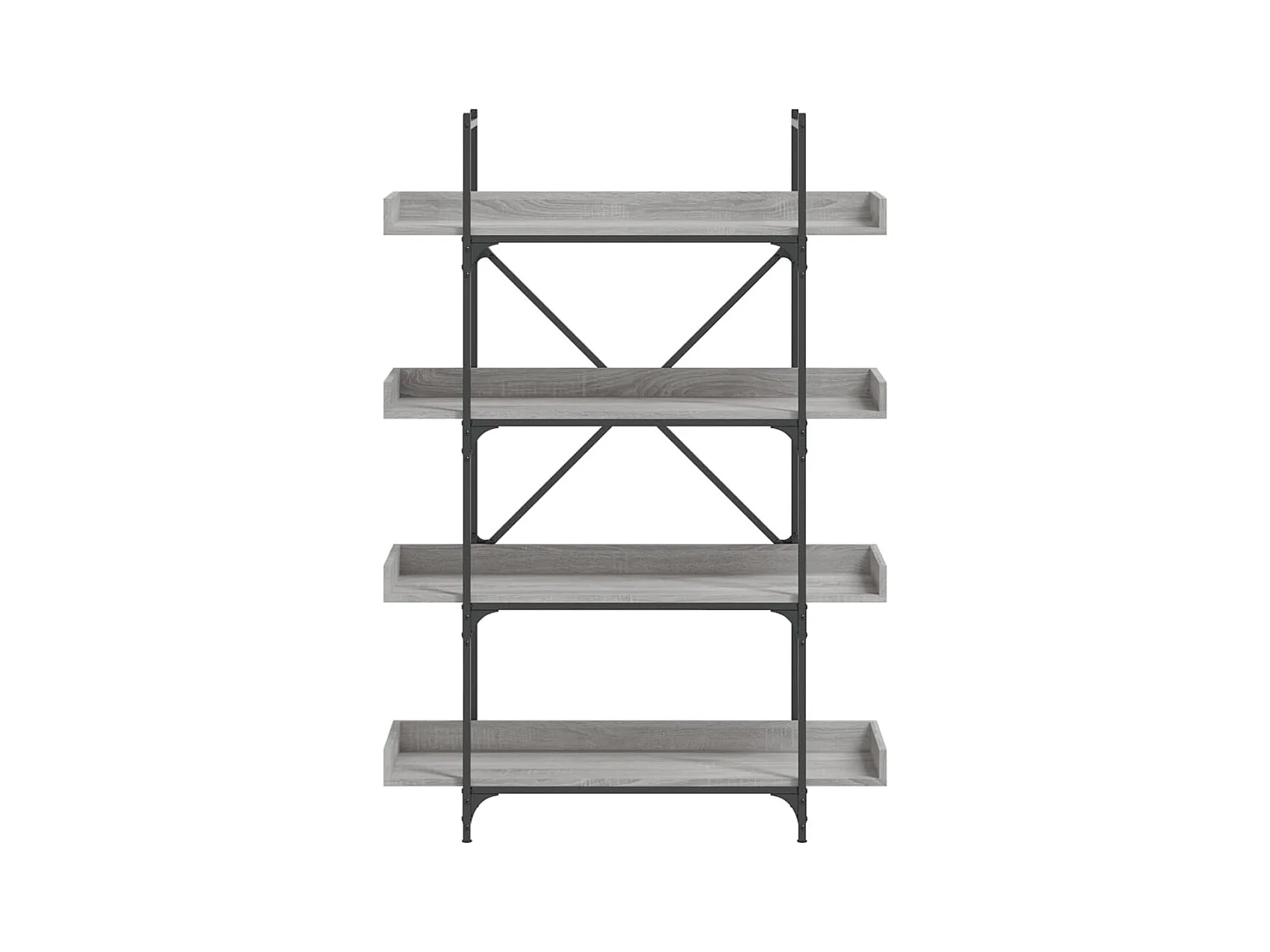 Librería Sonoma gris de 4 niveles, 100 x 33 x 145,5 cm