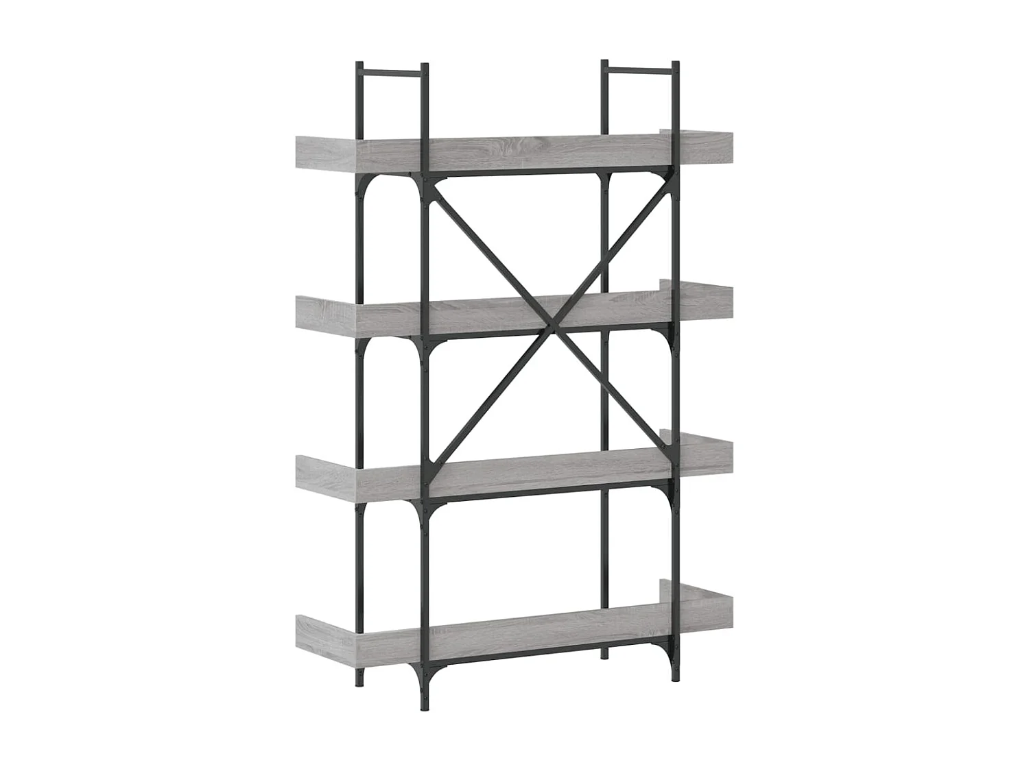 Bibliothèque à 4 niveaux sonoma gris 100x33x145,5 cm