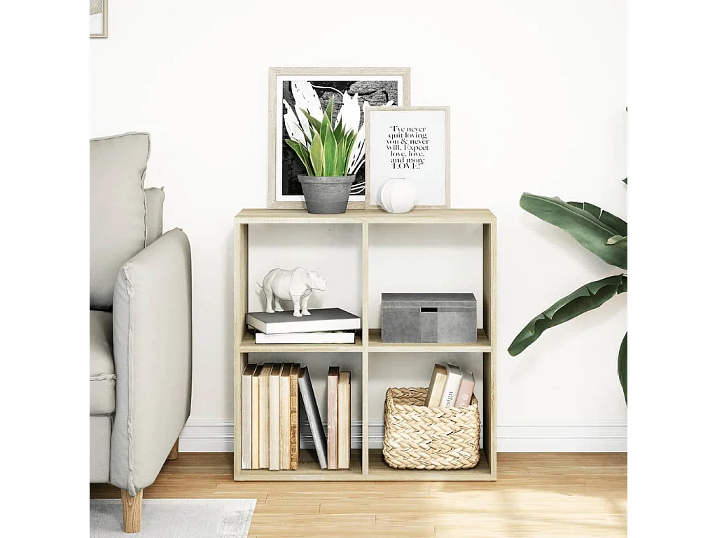 Raumteilerregal aus Sonoma-Eiche 69,5x29x69,5 cm