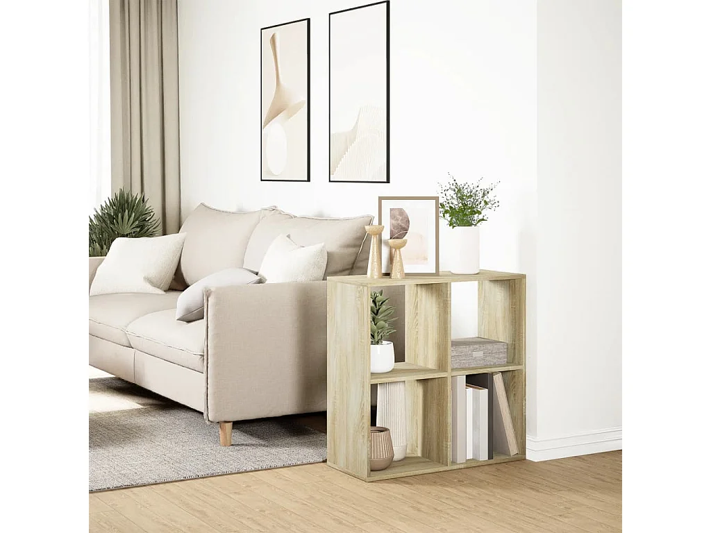 Raumteilerregal aus Sonoma-Eiche 69,5x29x69,5 cm